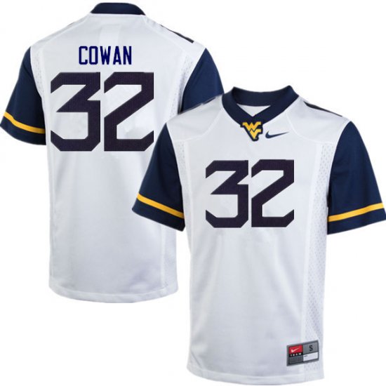 Men's West Virginia Mountaineers NCAA #32 VanDarius Cowan White Authentic Nike Stitched College Football Jersey GB15V36RB